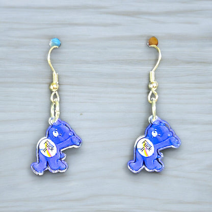 Colorful Acrylic Fun Earrings - Swear Bear, Rainbow Dash/Pride