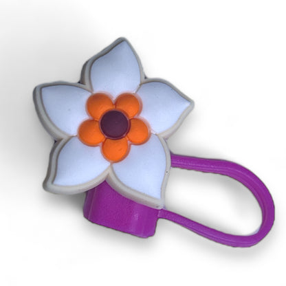 Vibrant Colorful Flower Leaf Mushroom Straw Topper for Cups and Tumblers