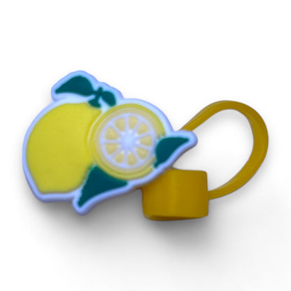 Fun Colorful Fruit Reusable Straw Toppers for Cups and Tumblers