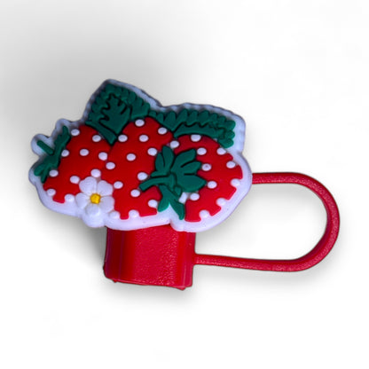 Fun Colorful Fruit Reusable Straw Toppers for Cups and Tumblers