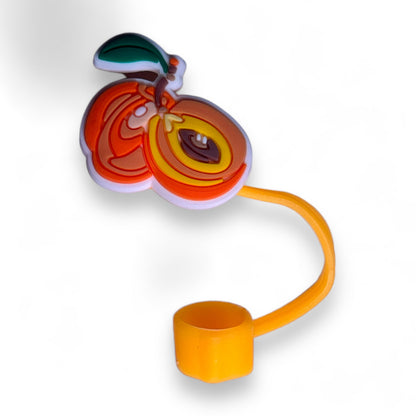 Fun Colorful Fruit Reusable Straw Toppers for Cups and Tumblers