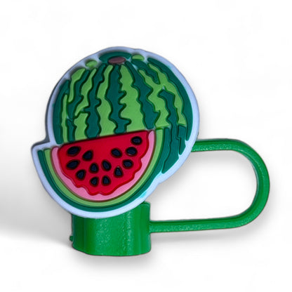 Fun Colorful Fruit Reusable Straw Toppers for Cups and Tumblers