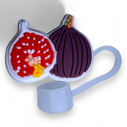 Fun Colorful Fruit Reusable Straw Toppers for Cups and Tumblers