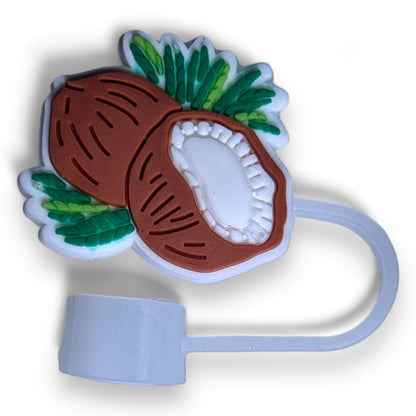 Fun Colorful Fruit Reusable Straw Toppers for Cups and Tumblers