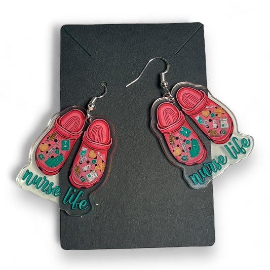 Cute Colorful Nurse Medical Earrings