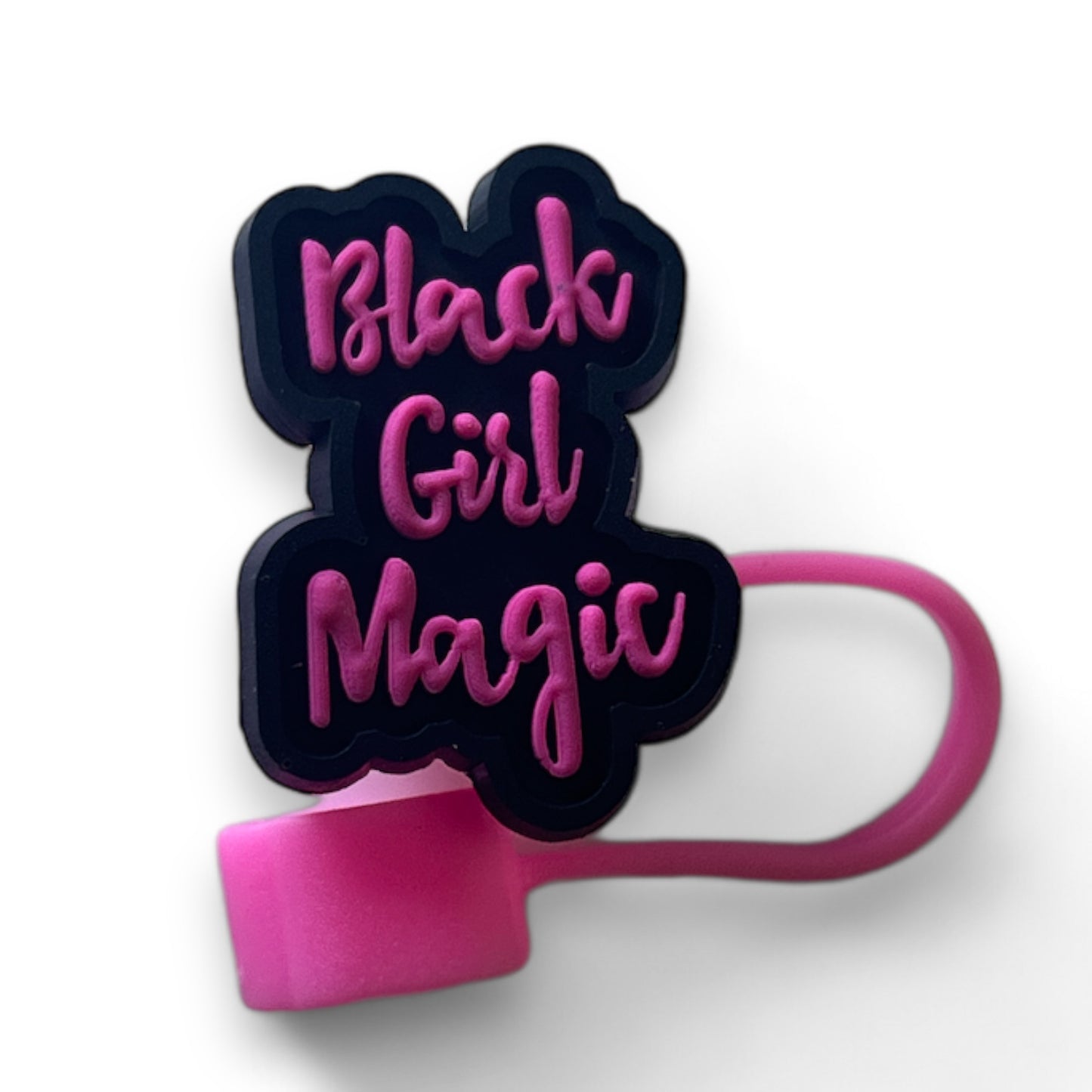 Black Girl Magic Melanin Sturdy Reusable Straw Topper for Drinkware, Tumblers, Cup, bottles