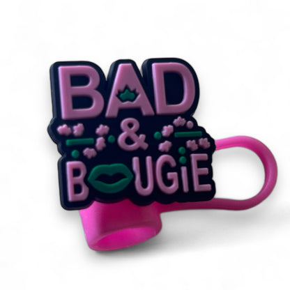 Black Girl Magic Melanin Sturdy Reusable Straw Topper for Drinkware, Tumblers, Cup, bottles