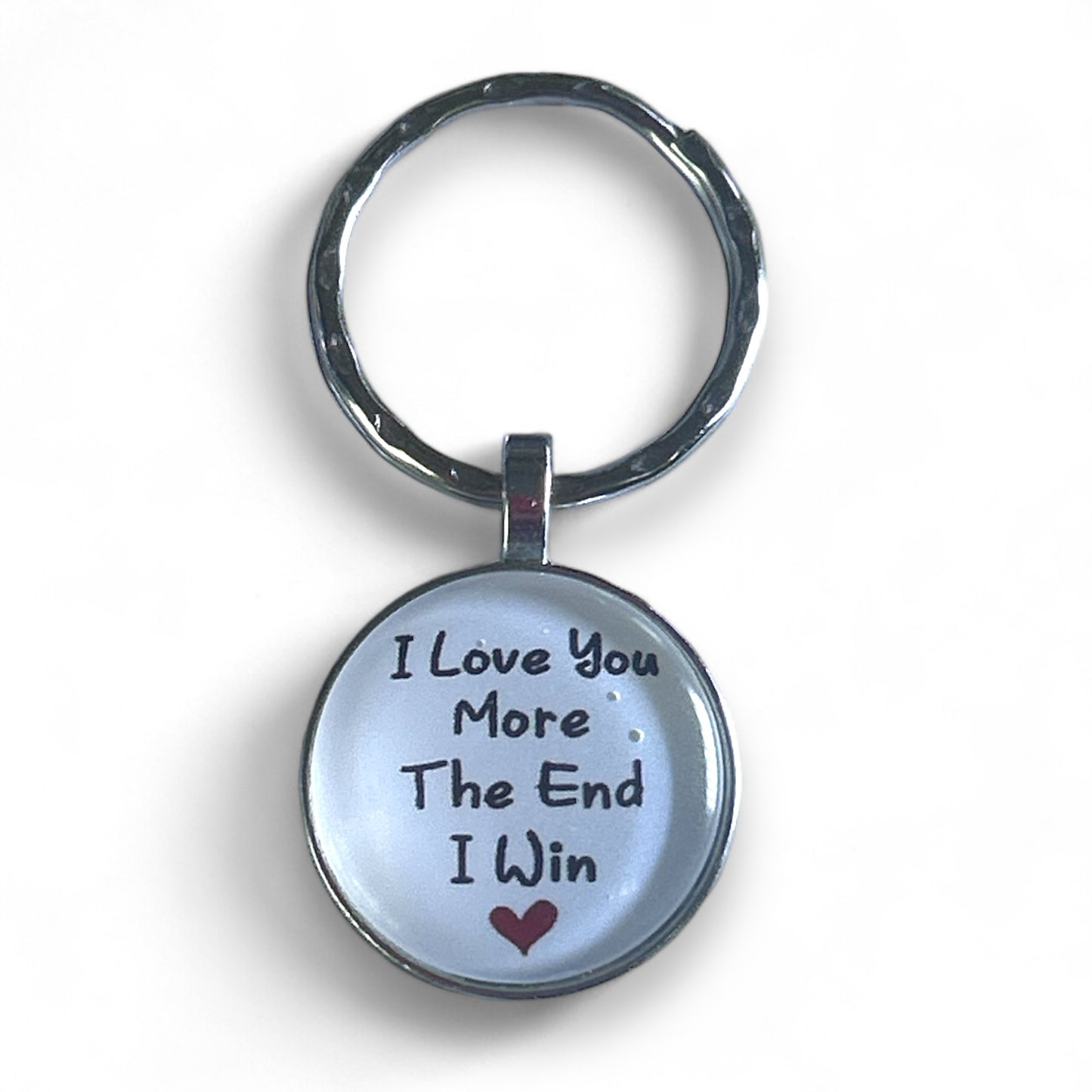 Metal and Glass keychain Love Friendship Drive Safe