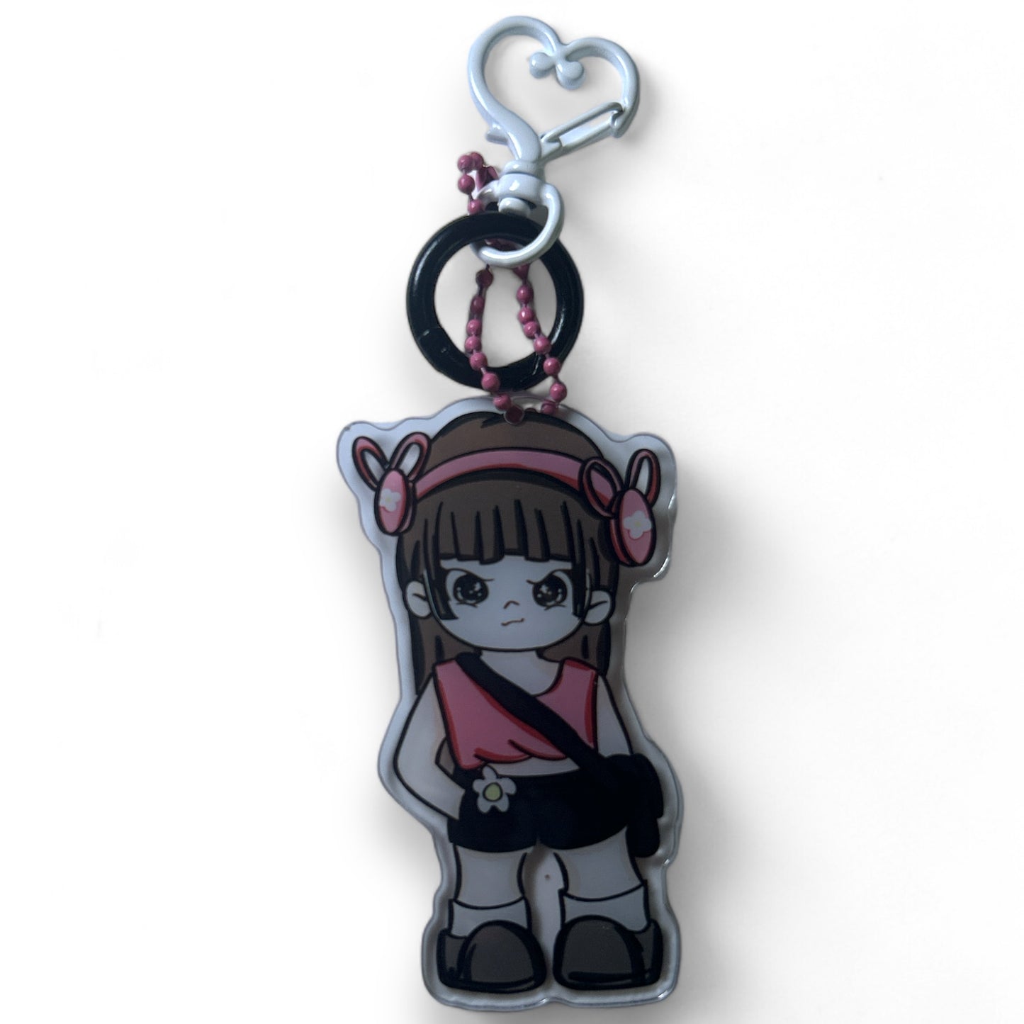 One Of A Kind Kawaii Japanese Anime Acrylic Keychains with Color Coordinated Clip and Keyring, Unique Design and Handcrafted