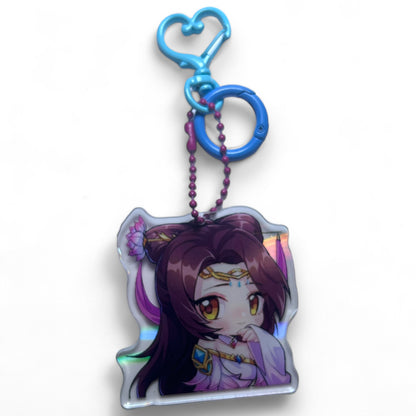 One Of A Kind Kawaii Japanese Anime Acrylic Keychains with Color Coordinated Clip and Keyring, Unique Design and Handcrafted