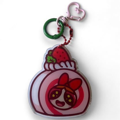 One Of A Kind Kawaii Japanese Anime Acrylic Keychains with Color Coordinated Clip and Keyring, Unique Design and Handcrafted