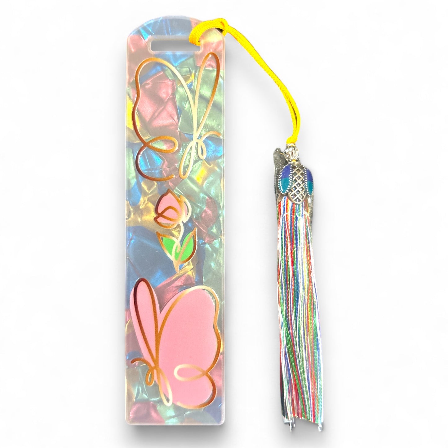 Resin Bookmarks Fancy For Kids Adults Teachers Fun Reading Glitter Flowers Coffee Donuts Pink Ribbon School Supplies