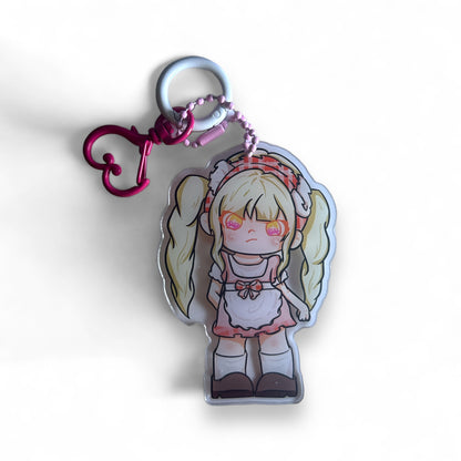 One Of A Kind Kawaii Japanese Anime Acrylic Keychains with Color Coordinated Clip and Keyring, Unique Design and Handcrafted