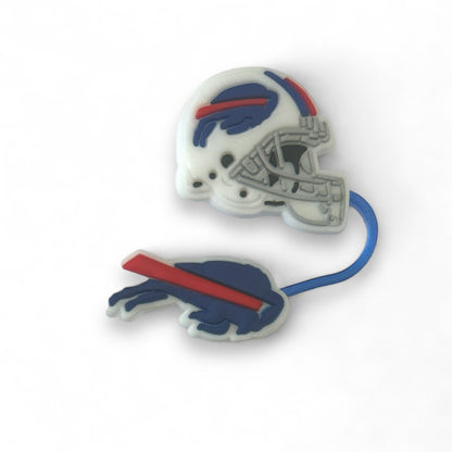 Football Sports Team Reusable Straw Topper for Drinkware & Water Bottles