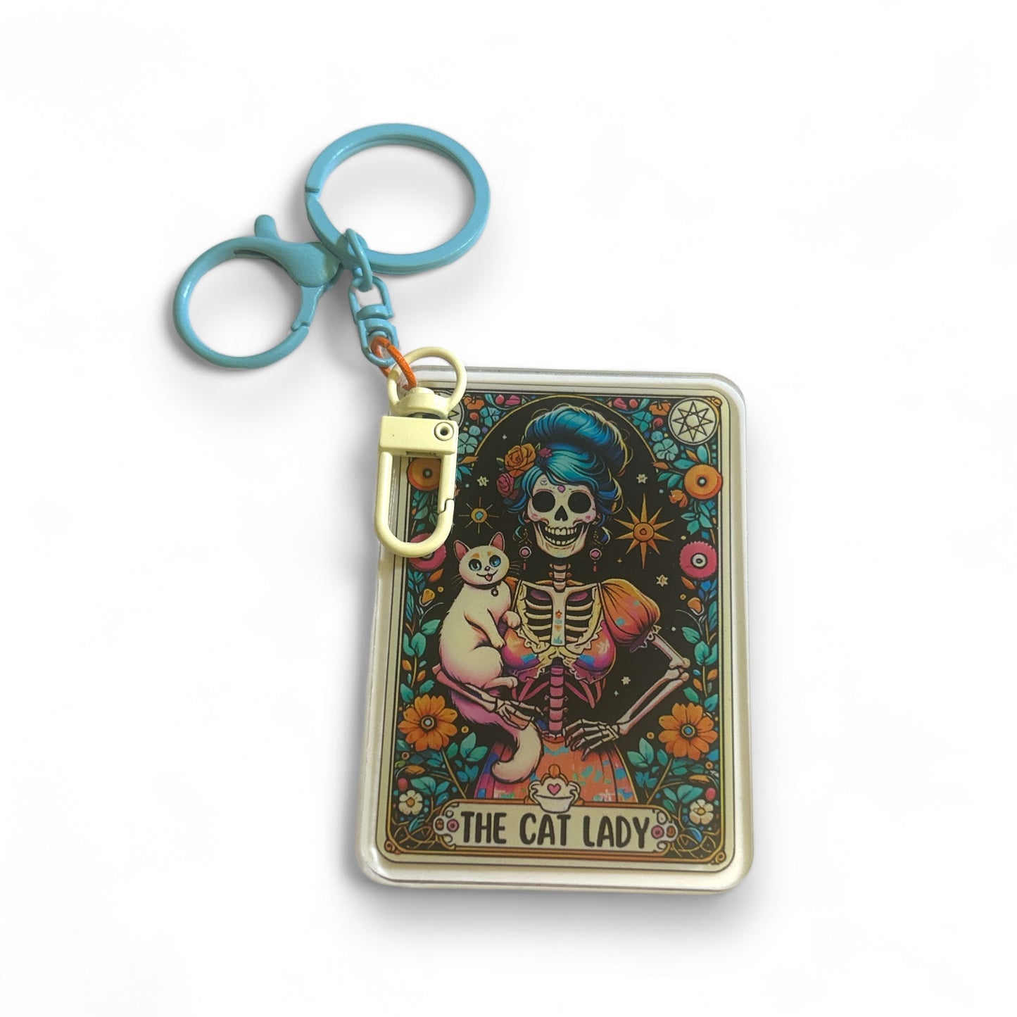 Funny Large Acrylic Tarot Card Keychain - 8 cm