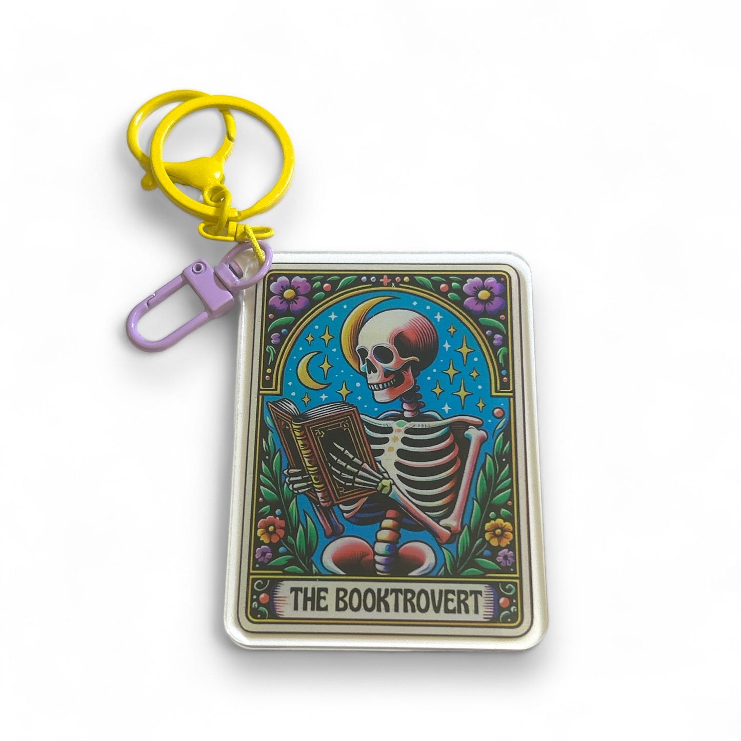 Funny Large Acrylic Tarot Card Keychain - 8 cm