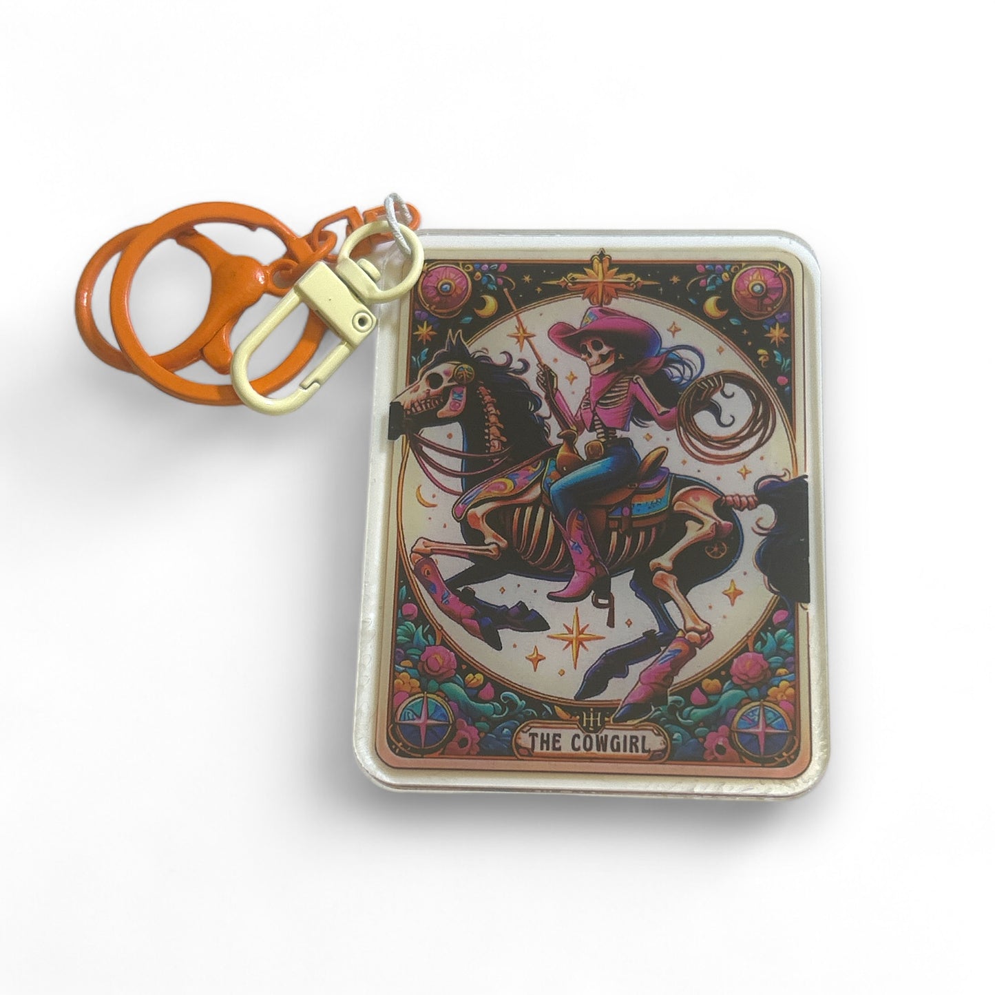 Funny Large Acrylic Tarot Card Keychain - 8 cm