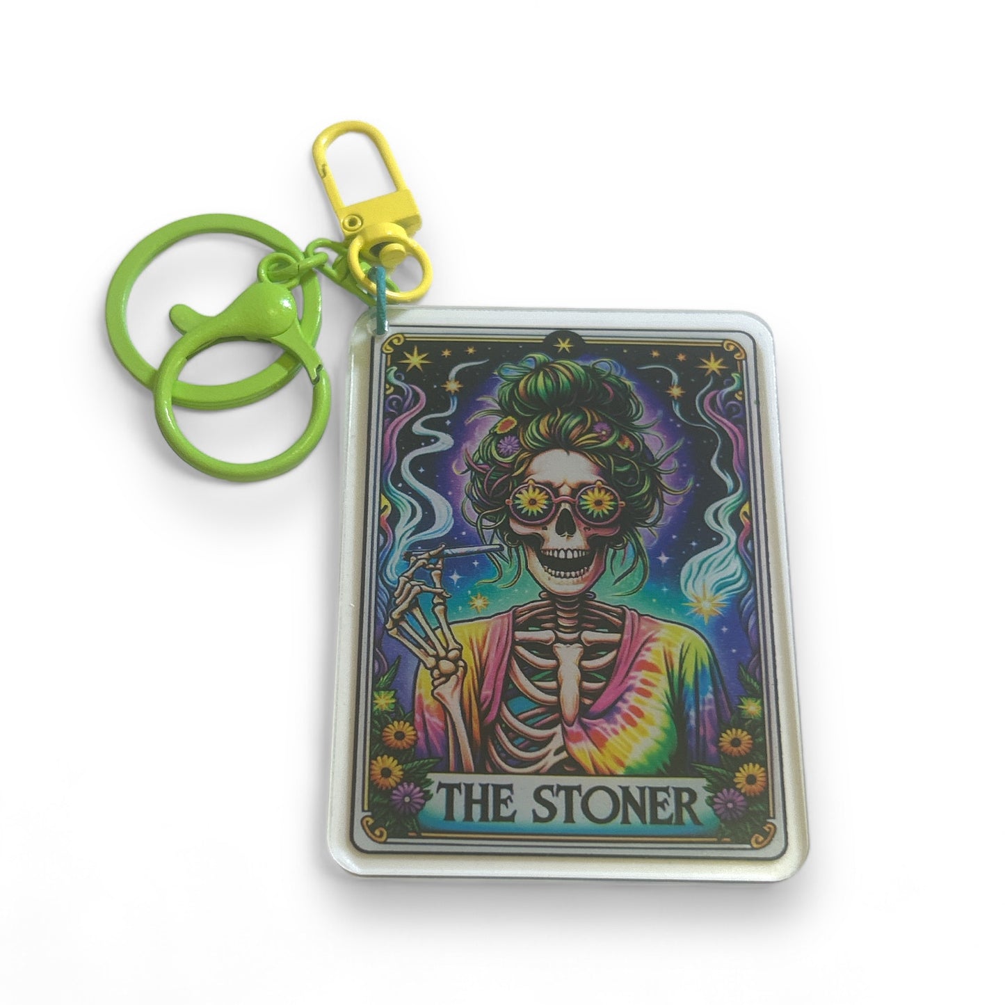 Funny Large Acrylic Tarot Card Keychain - 8 cm