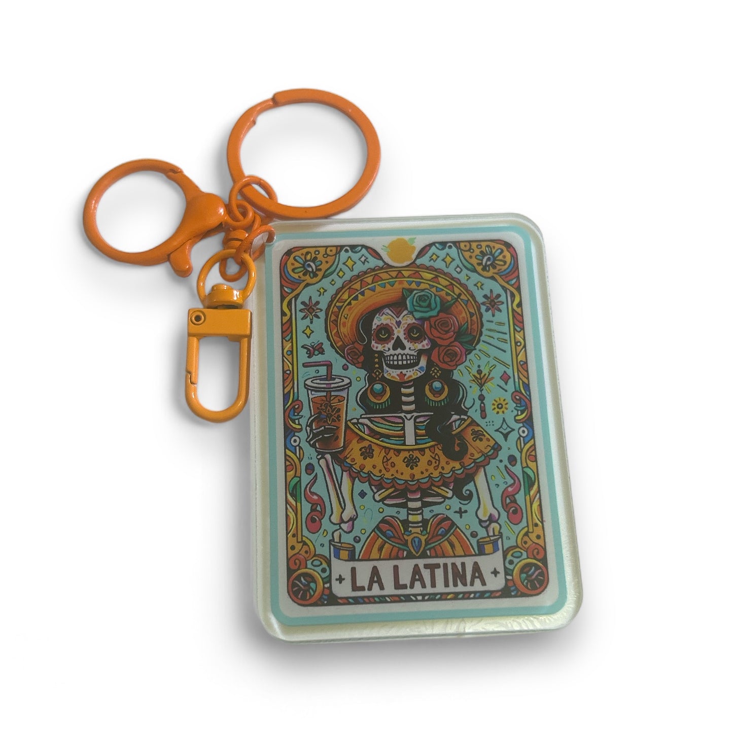 Funny Large Acrylic Tarot Card Keychain - 8 cm