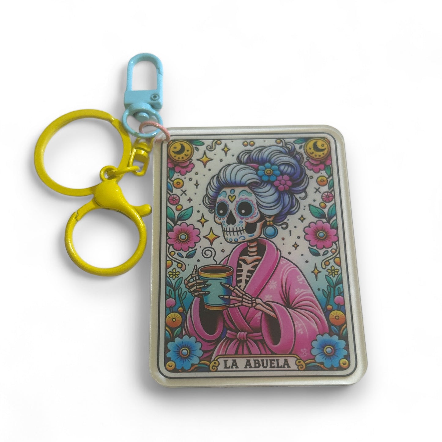 Funny Large Acrylic Tarot Card Keychain - 8 cm