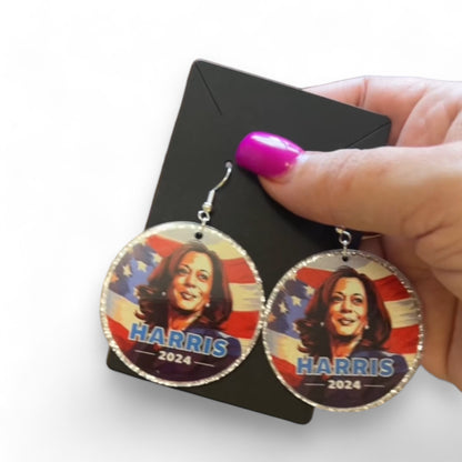 Kamala Harris 2024 Dangle President Support Earrings