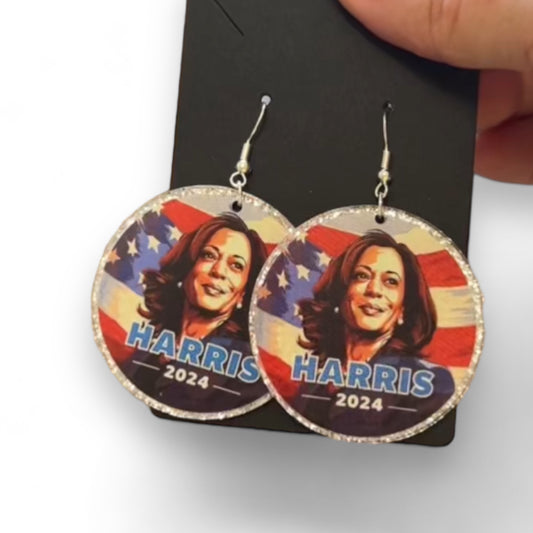 Kamala Harris 2024 Dangle President Support Earrings