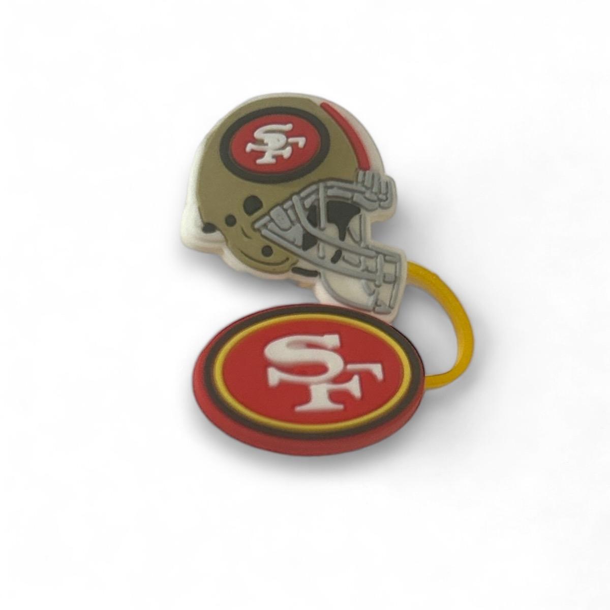 Football Sports Team Reusable Straw Topper for Drinkware & Water Bottles