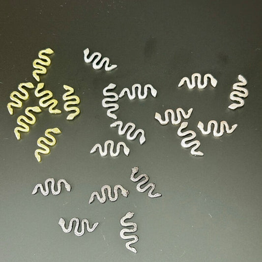 PRICE DROP!!! Medusa's Snakes - 32 Small Metal Nail Charms