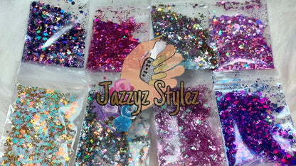 💎 Multi-Color Glitter Mixes | Nail Art, Slime, Resin, Tumblers & DIY Craft Projects 💎
