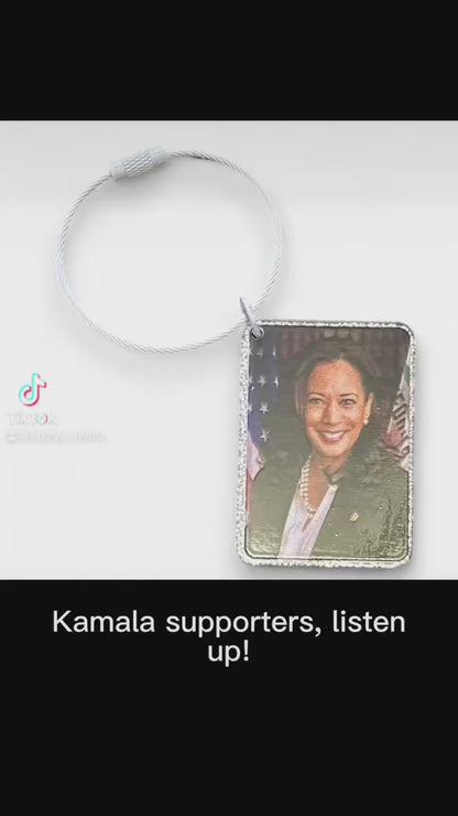 Kamala Harris Political Keychains - Harris Walz President 2024 Accessories