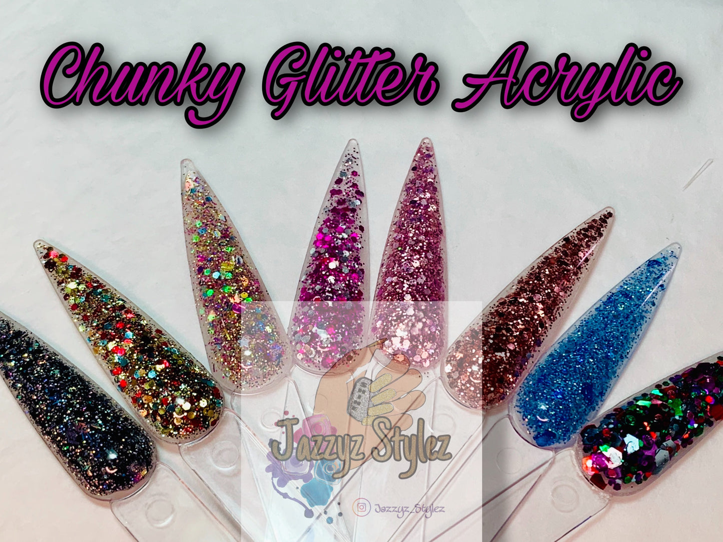 Chunky Glitter Acrylic Powder