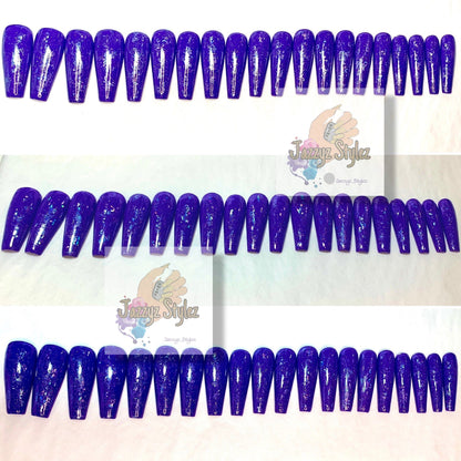 50% OFF!! Purple Iridescent 20 piece Ballerina Press On Set