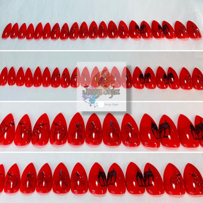 50% OFF!! Not Your Mama’s Red Nails! 20 Piece Short Stiletto Press Ons