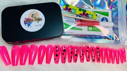 50% OFF!! Prey on my Black Heart 20 Piece Pink Ballerina Press Ons