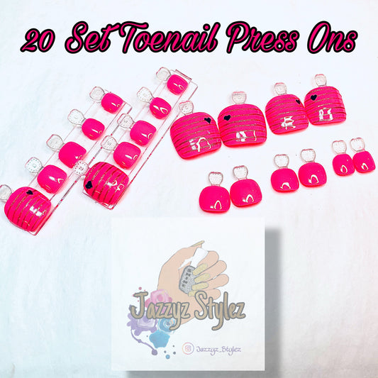 20 piece toenail press ons