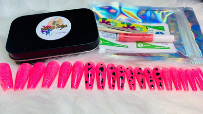 50% OFF!! Prey on my Black Heart 20 Piece Pink Ballerina Press Ons