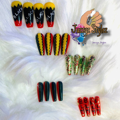 50% OFF!! Black BLM 20 Piece Press On Nails