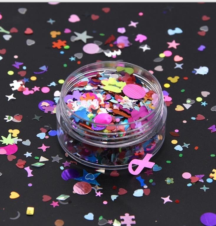 3 oz Glitter Shape Mix FLASH SALE