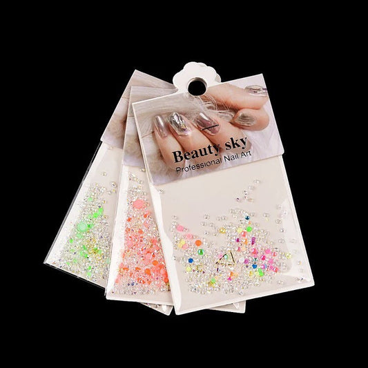 Florescent Crystal Nail Art Set