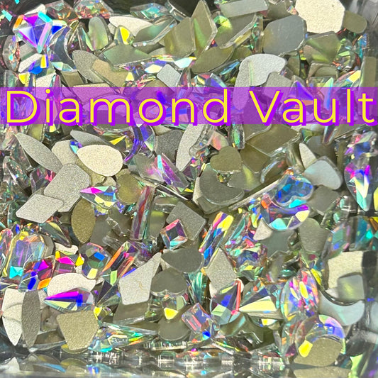 Diamond Vault High-Quality Flatback Crystal AB Shapes