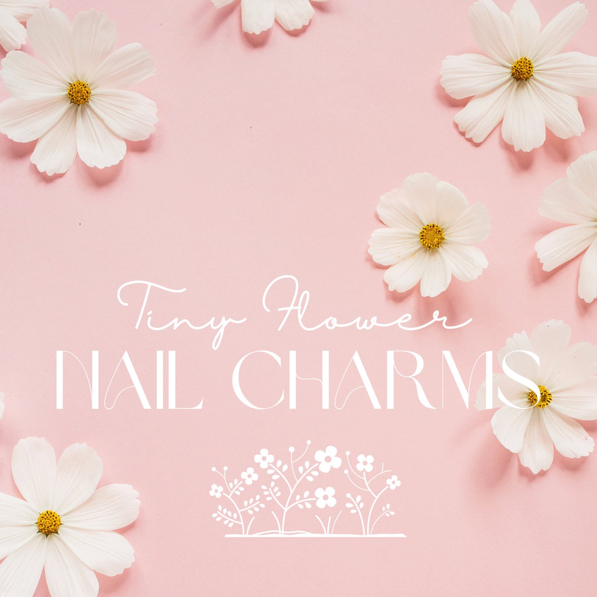 Tiny Flower Nail Charms